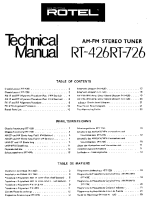 Rotel RT-426-726 - Technical manual 